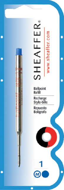 Balpenvulling Sheaffer medium blauw blister à 1 stu