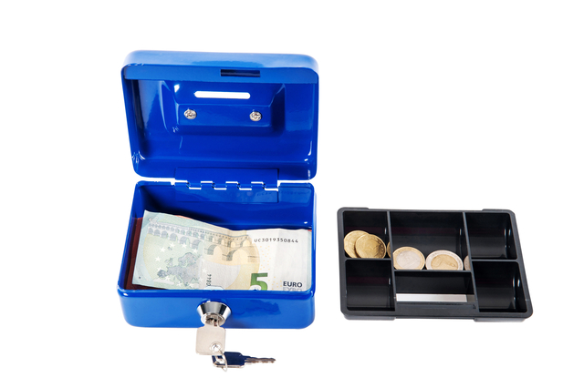Cash Box with Coin Slot 12,5 x 10,5 x 6,1 cm