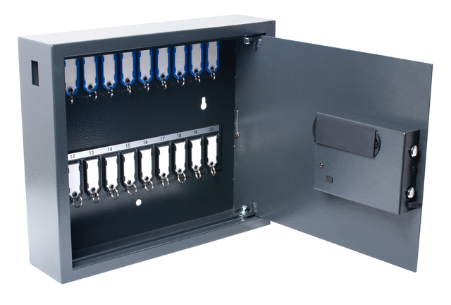 Key cabinet Pavo high security magnetic with fingerprint lock 20 hooks 350x410x100mm