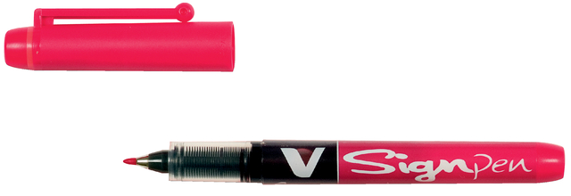 V-Sign Pen - Fineliner Marker Pen - Red - Medium Tip