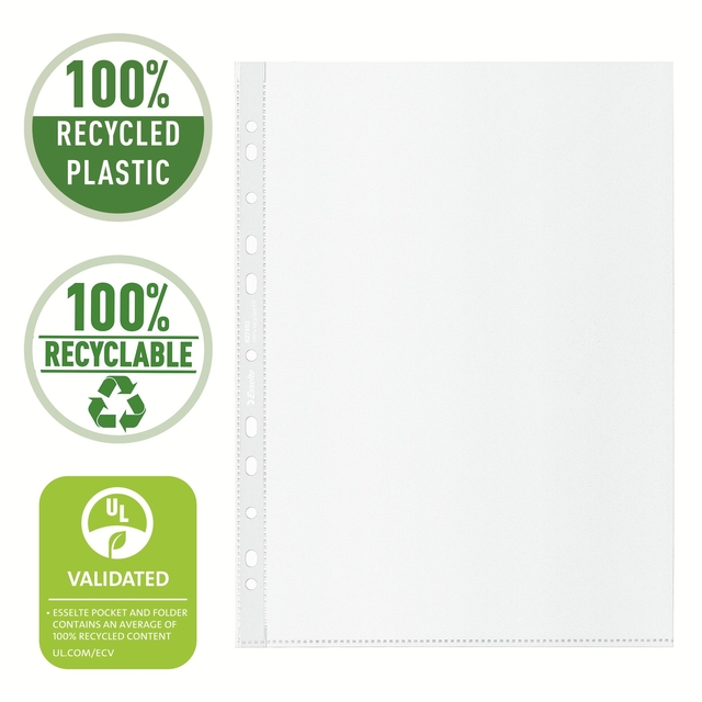 Showtas Esselte recycle PP A4 70µ 11-gaats transparant 100 stuk