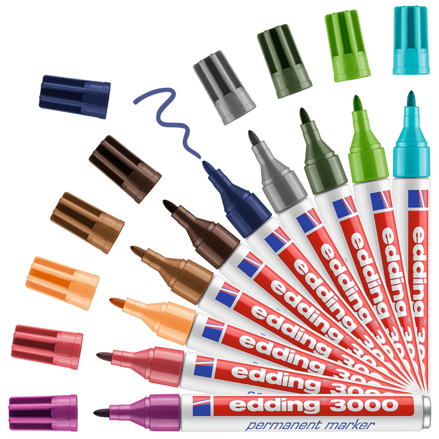 edding 3000 permanent marker black