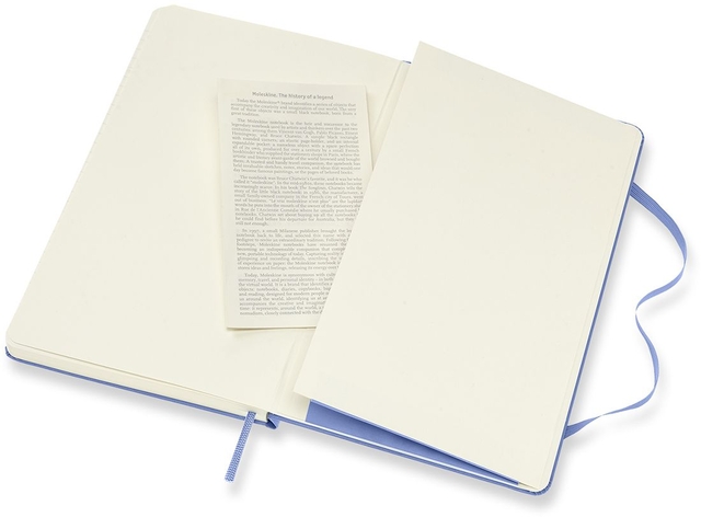 Notitieboek Moleskine large 130x210mm blanco hard cover hydrangea blue