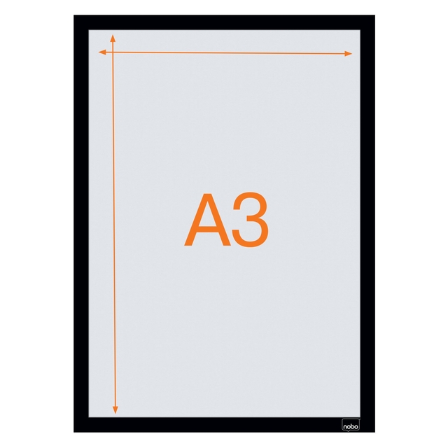 Infokader Nobo zelfklevend A3 zwart 2 stuks