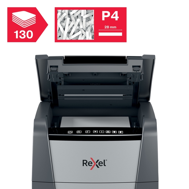Papiervernietiger Rexel Optimum Auto+ 130X P4 snippers 4x28mm