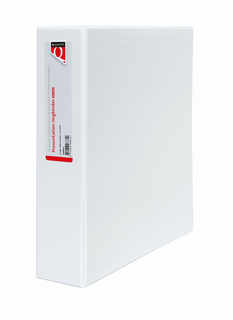 Presentation ringbinder Quantore A4 4-rings D-mech 30mm white