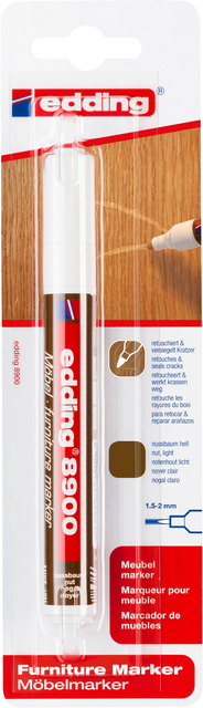 Viltstift edding 8900 meubel rond 1.5-2mm licht notenhout blister à 1 stu