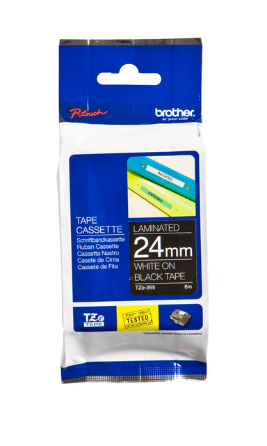 Brother 24mm WhtOnBlk Tape TZE355