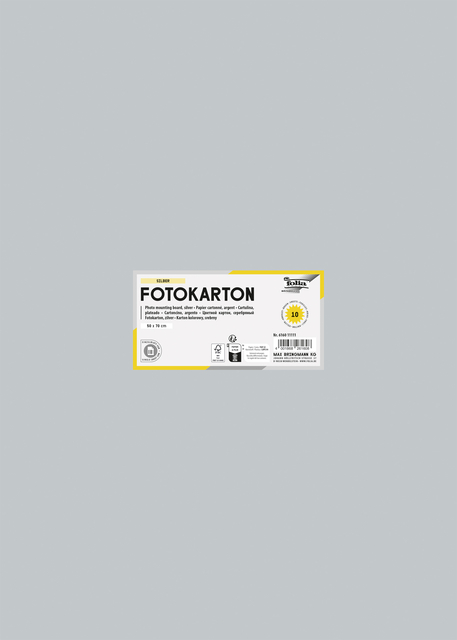 Fotokarton Folia 2-zijdig 50x70cm 300gr nr60 zilver