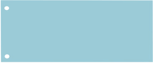 Elba 240x105mm dividers 190gsm card 2 holes blue pack 100