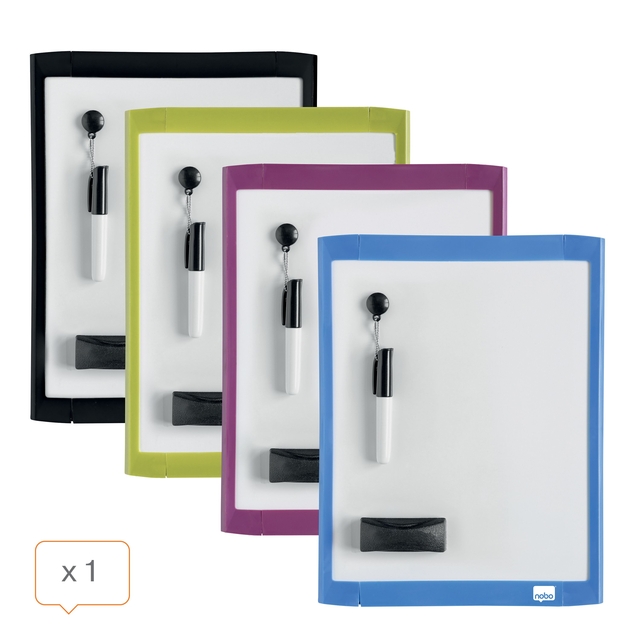 Whiteboard Nobo 21.6x28cm lacquered assorted