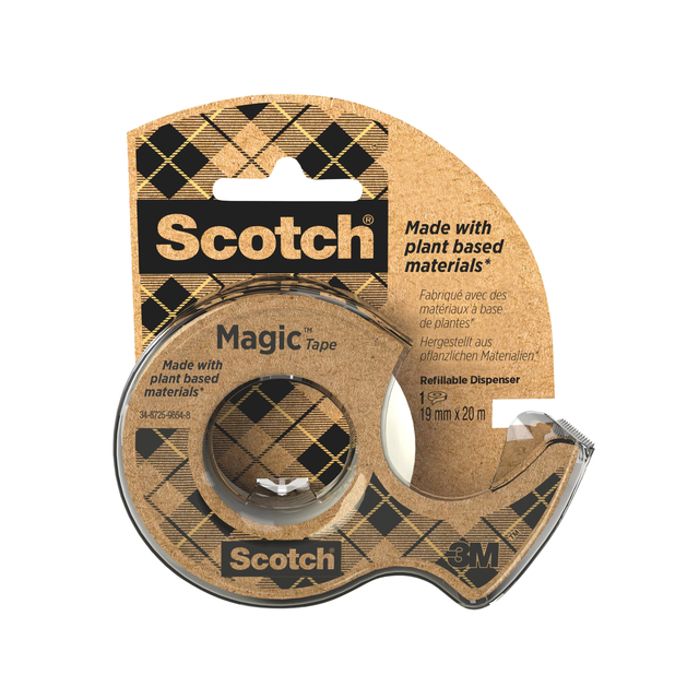 Adhesive tape Scotch Magic 919 19mmx20m transparent + recycled dispenser