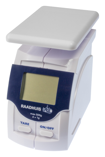 Briefweger Raadhuis tot 500 gram kunststof wit