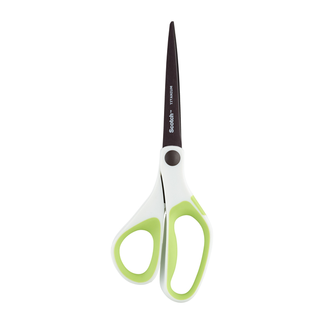 Scissors Scotch 20cm titanium with large eye green blister
