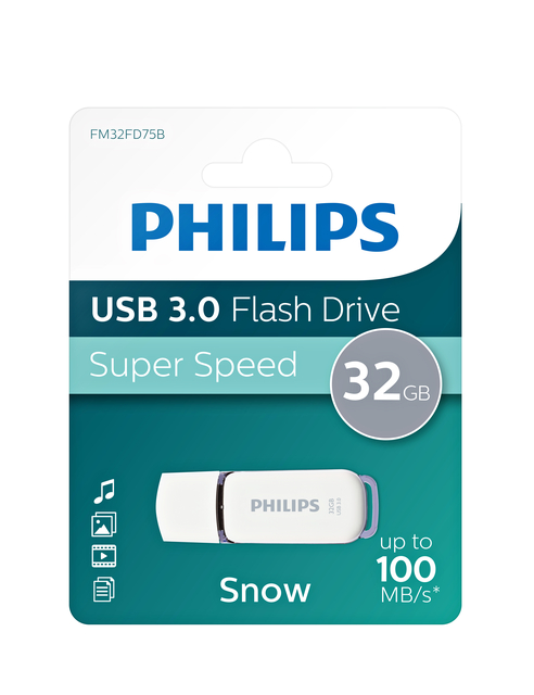 USB stick 3.0 Philips Snow USB-A 32GB grijs