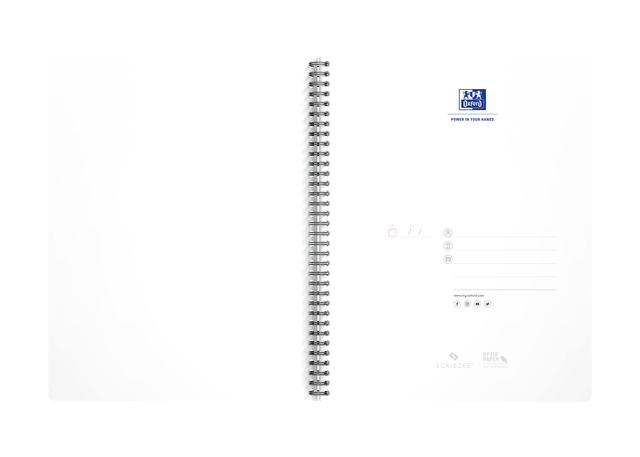 OXFORD Office Essentials A4+ Soft Card Twin-wire Notebook Ruled 180 Pages Assorted Colours SCRIBZEE® Compatibl