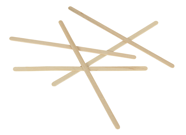 Roerstaafje IEZZY 140mm hout 1000 stuks