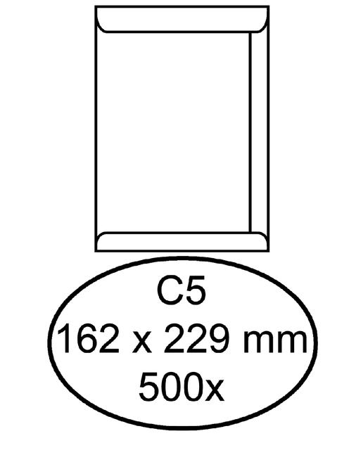 Pocket C5 gum white 100gsm FSC