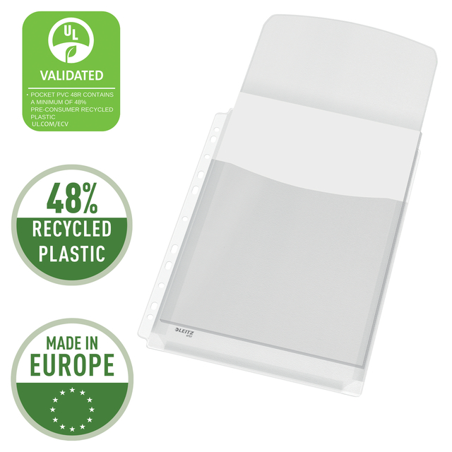 Harmonica showtas Leitz Premium met klep 0.17mm PVC A4 5 stuks