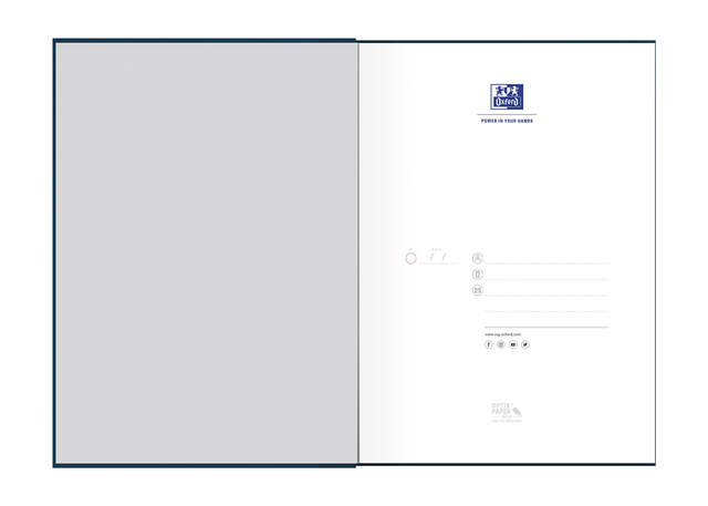 OXFORD Office Essentials A4 Hardback Casebound Notebook Ruled 192 Pages Black