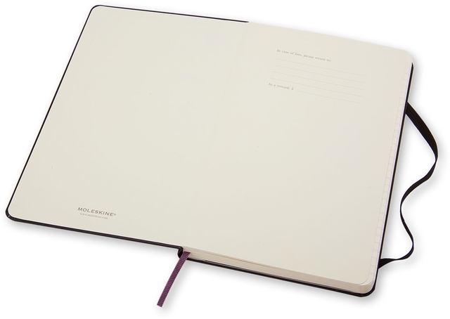 Notitieboek Moleskine large 130x210mm lijn hard cover zwart