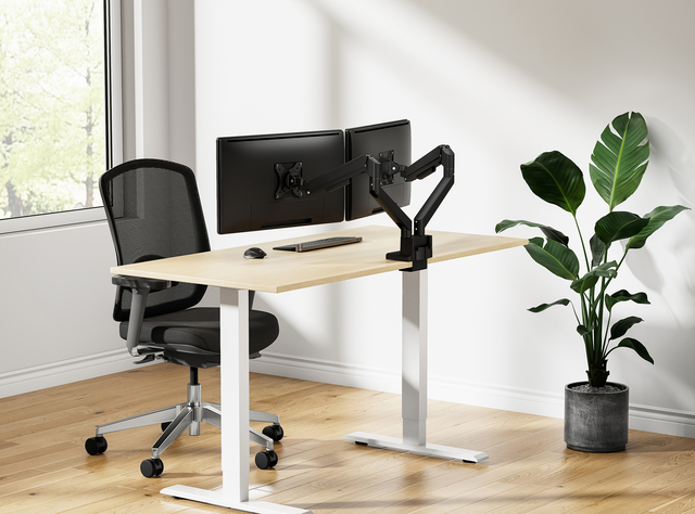 Monitorarm Neomounts NEXT Slim 2 schermen 32 inch zwart