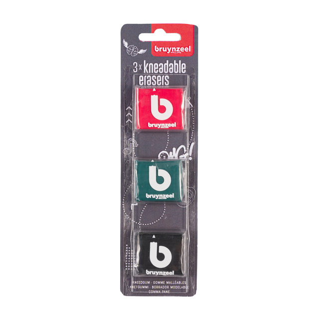 Kneedgum Bruynzeel Teens set à 3 kleuren