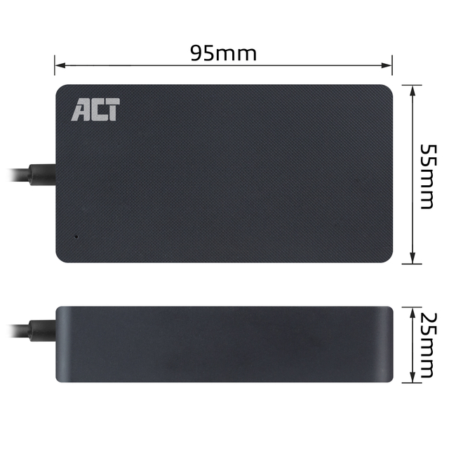 Laptop Oplader ACT Compact universeel 65W
