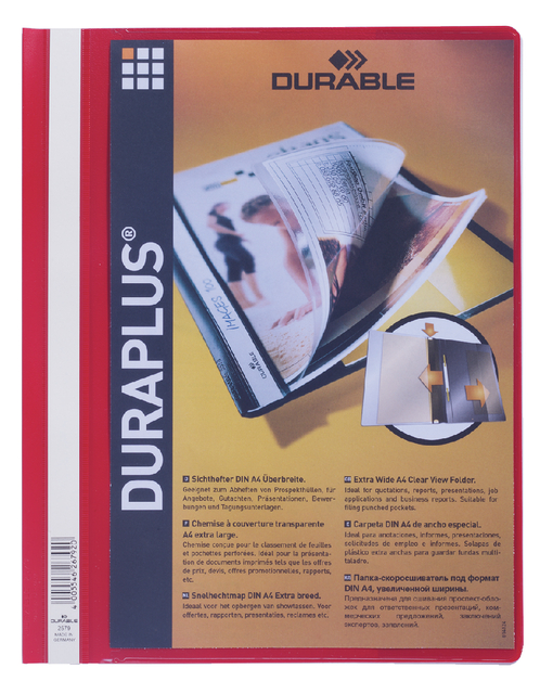 Durable Duraplus Qtn Fldr RedPk25 257903