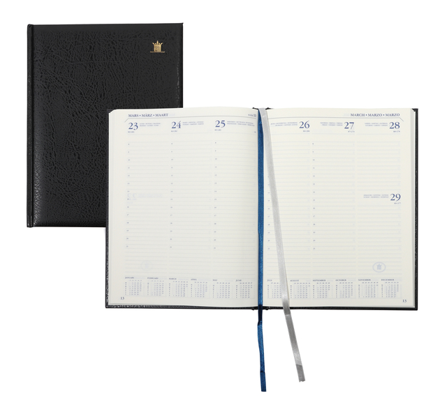 Schoolagenda 2024-2025 18mnd Ryam Executive Mundior 7dagen/2pagina's zwart