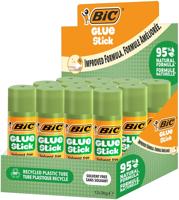 Lijmstift Bic ecolutions 36gr doos à 9+3 grati