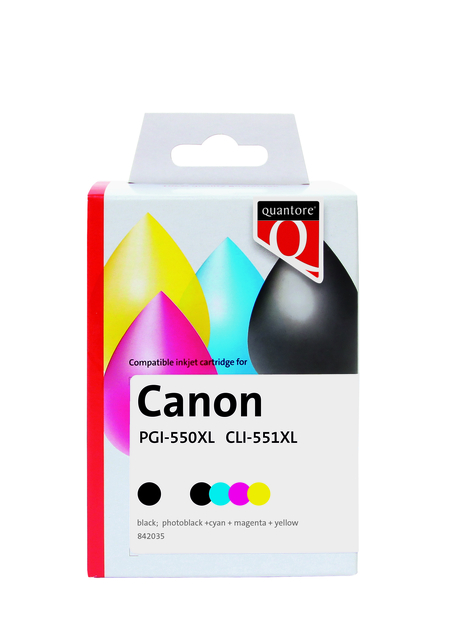 Ink cartridge Quantore alternative for Canon PGI-550XL CLI-551XL black + 4 colors