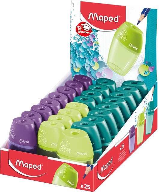 PENCILSHARPENER MAPED SHAKER 1-HOLE ASS