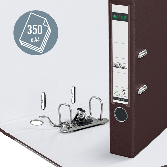 Lever arch file Leitz 1015 180° 52mm PP A4 brow