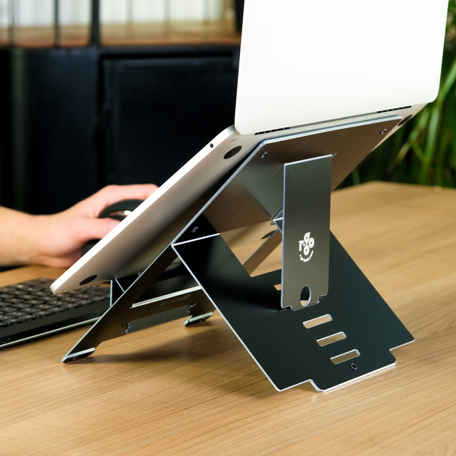 R-Go Riser Flexible Laptop Stand, adjustable, black