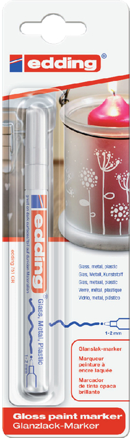 edding 751 gloss paint marker blister of 1 white