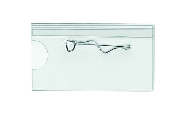 Name badge Quantore with pin 40x60mm