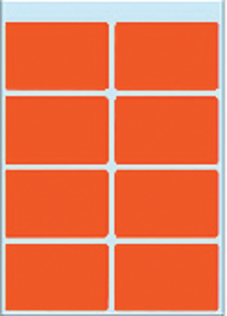 Multi-purpose labels, 25 x 40 mm, red, permanent adhesion, for hand lettering