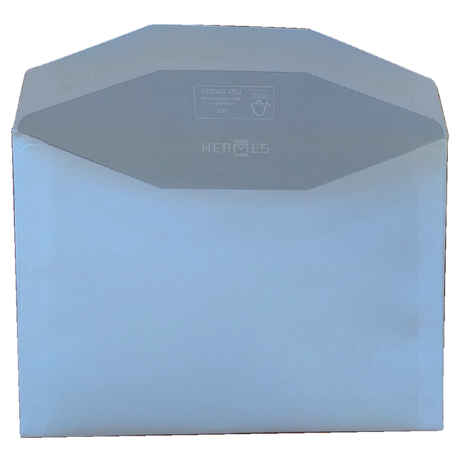 Envelop Hermes bank C6 114x162mm gegomd wit doos à 500 stuk