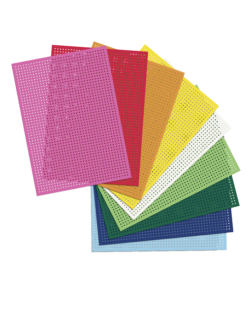 Borduurkaarten Folia 17.5 x x24.5cm 300gr 10 vel assorti