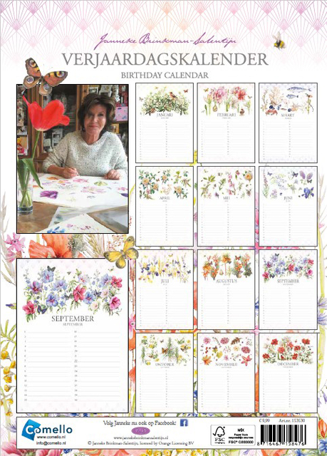 Verjaardagskalender Janneke Brinkman Klaprozen