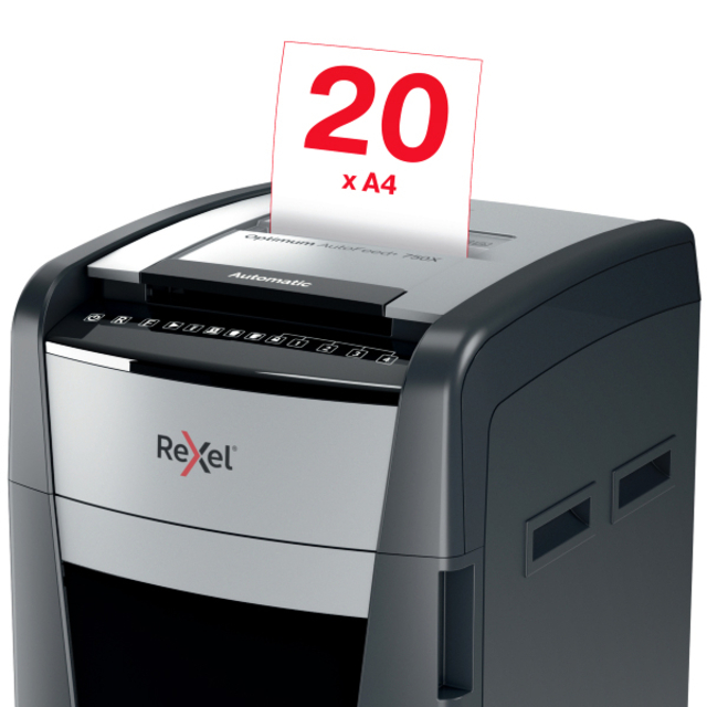 Papiervernietiger Rexel Optimum Auto+ 750X P4 snippers 4x30mm