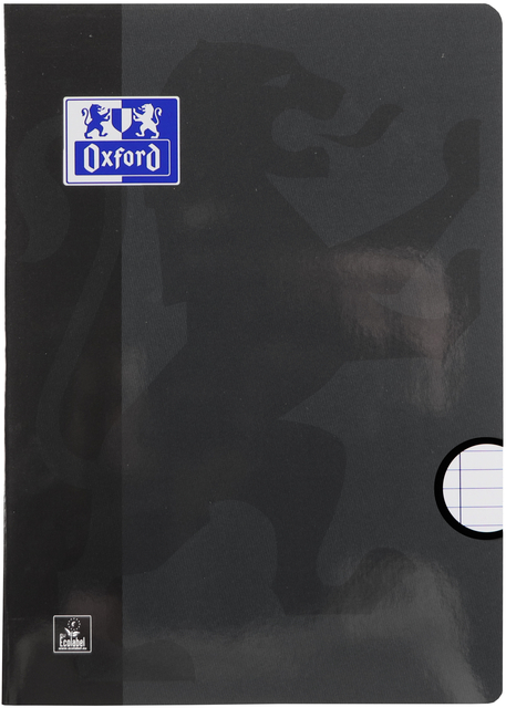 Oxford School A4 Soft Card Cover Exercise Book Ruled 72 Pages Black