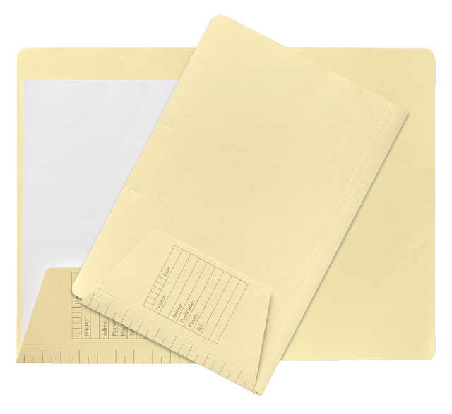 File folder Djois folio 1 flap 160gr light yellow