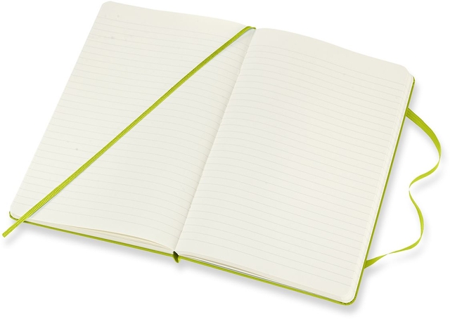 Notitieboek Moleskine large 130x210mm lijn hard cover lemon green
