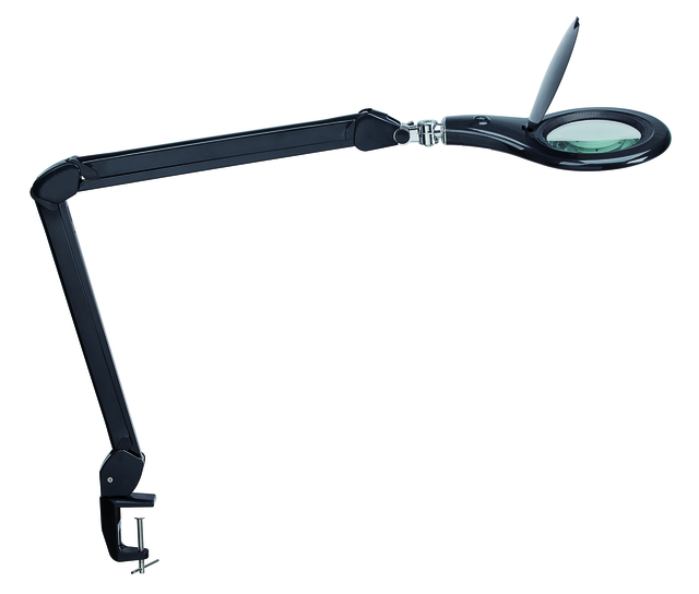 Loeplamp MAUL Makro LED met tafelklem lens 144 cm2 zwart