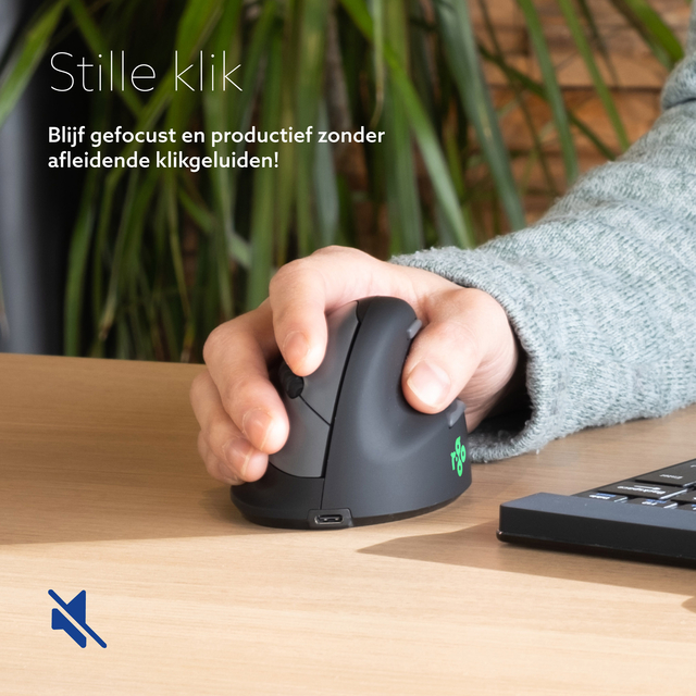 R-Go HE Mouse, Ergonomic mouse, Medium (165-195mm), Right Handed, wireless