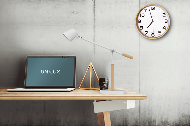Wall clock Unilux Baltic wood white