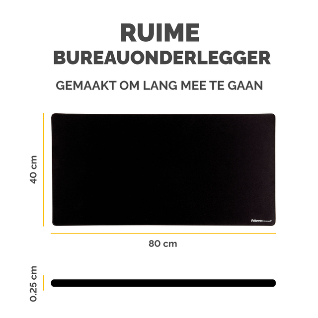 Bureau-onderlegger Fellowes Breyta zwart