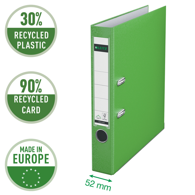 Lever Arch File Leitz  52mm PP A4 light green